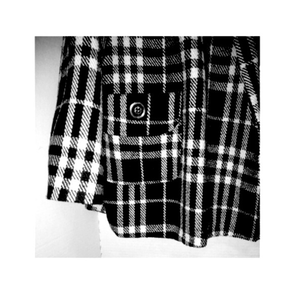🆕EXCELLENT Black & White Wool Plaid Cape/Jacket - Picture 4 of 5